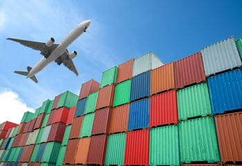 Airplane and containers