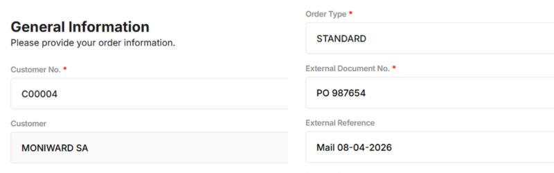 Order Entry - General Information