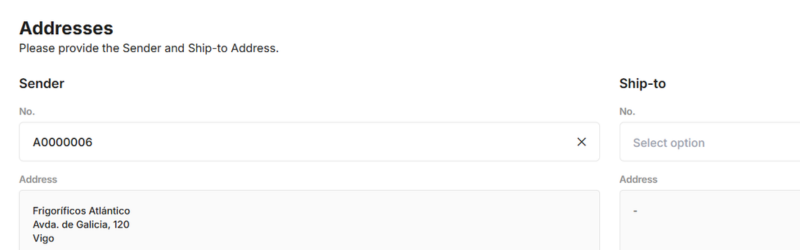 Order Entry - Addresses