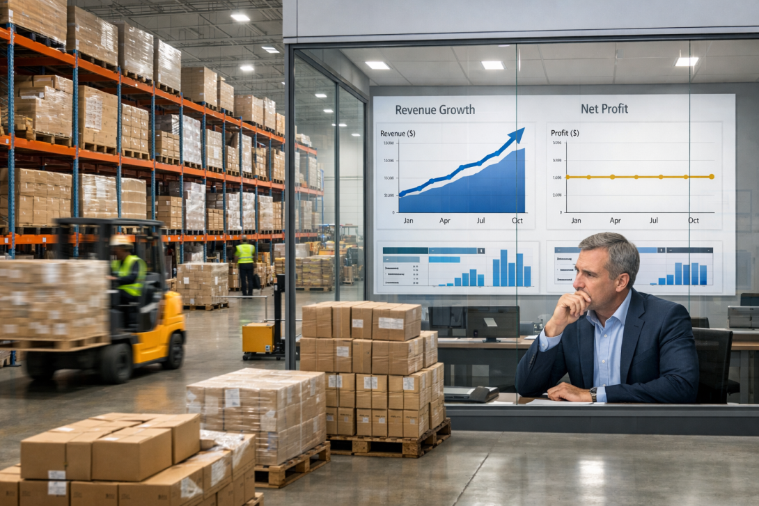 Warehouse volume and profit